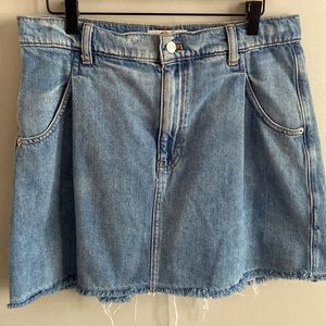 Free People • pleated denim mini skirt